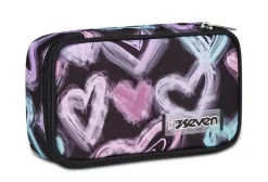Astuccio scuola Seven Quick Case Freethink Girl Jet Black