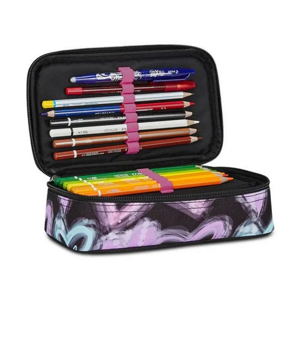 Astuccio scuola Seven Quick Case Freethink Girl Jet Black