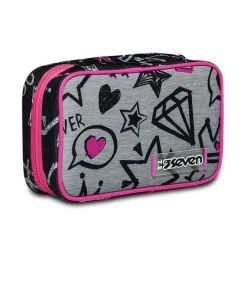 Astuccio scuola Seven Speed Case Zipper Glamy