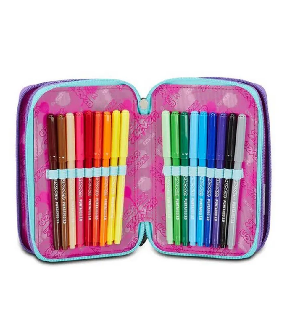 Astuccio scuola Seven 3 zip Custom Cloud