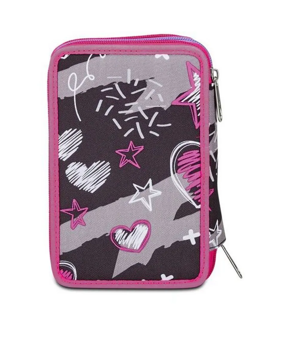 Astuccio scuola Seven 3 zip Draft Heart