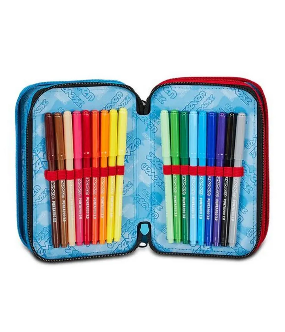 Astuccio scuola Seven 3 zip Half Street