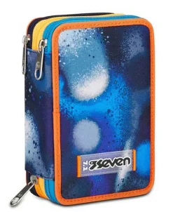 Astuccio scuola Seven 3 zip Retrocolor