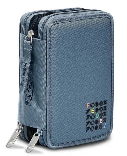 Astuccio scuola 3 zip Fedez x Seven Grigio