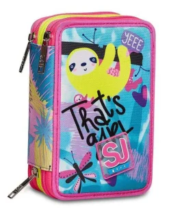 Astuccio scuola 3 zip SJ Clack It Girl
