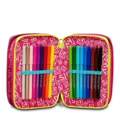 Astuccio scuola 3 zip SJ Clack It Girl
