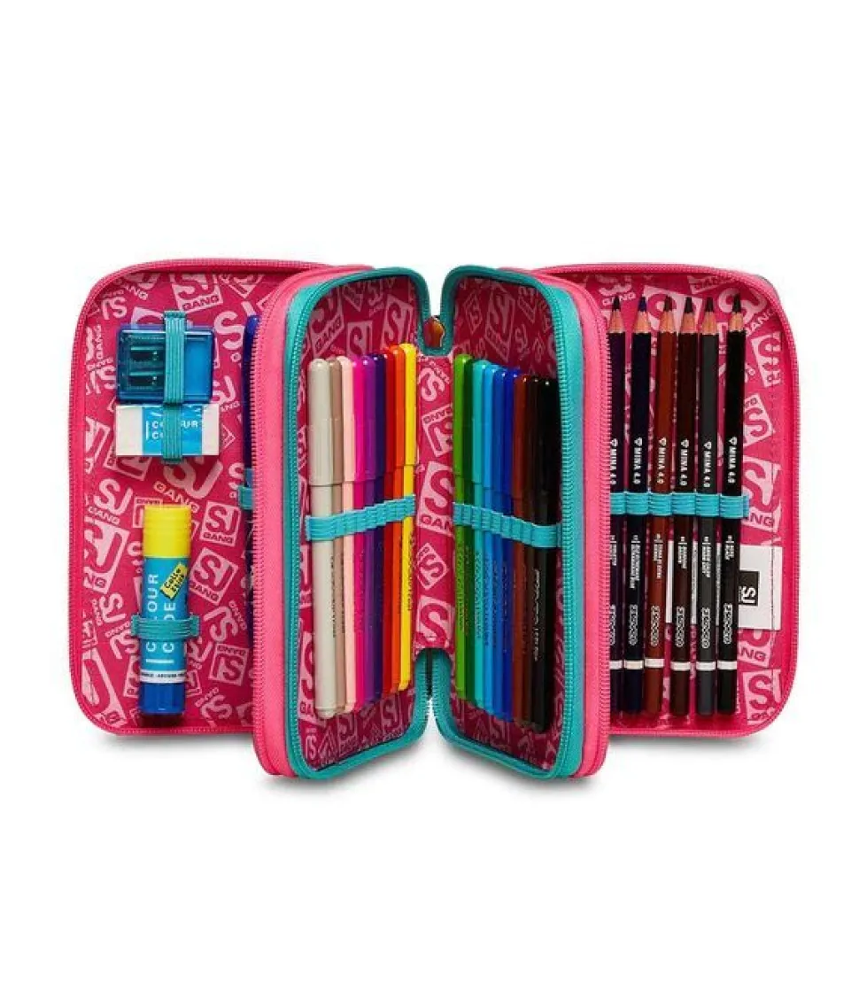 Astuccio scuola 3 zip SJ Gleamled Girl