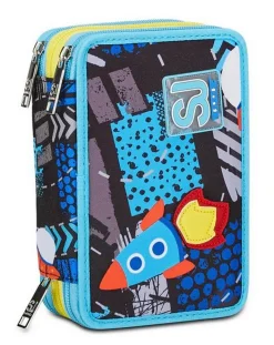 Astuccio scuola 3 zip SJ Go to Space