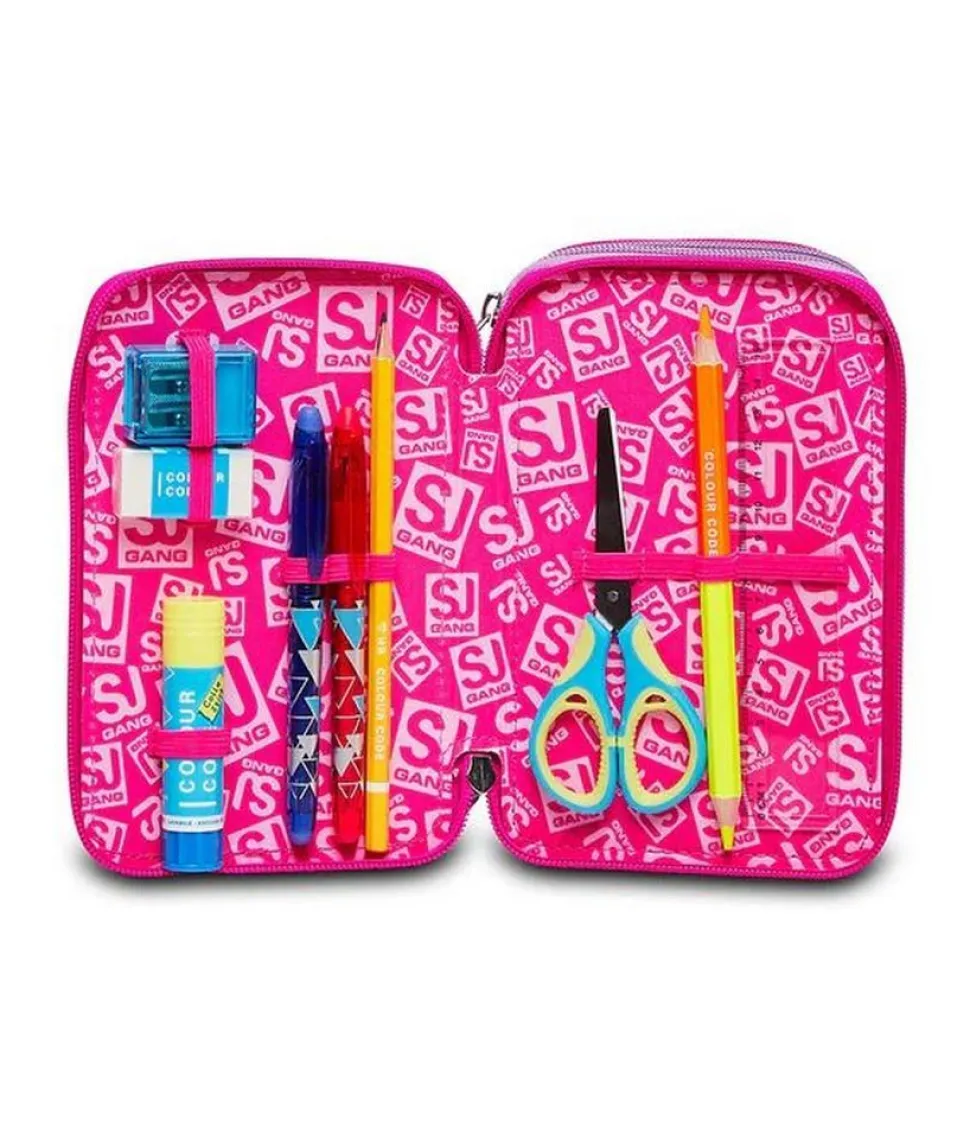 Astuccio scuola 3 zip SJ Heart Lolly