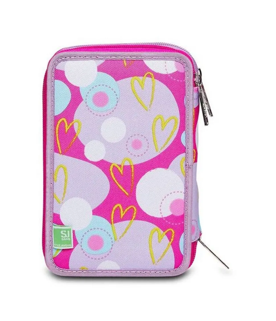 Astuccio scuola 3 zip SJ Heart Lolly