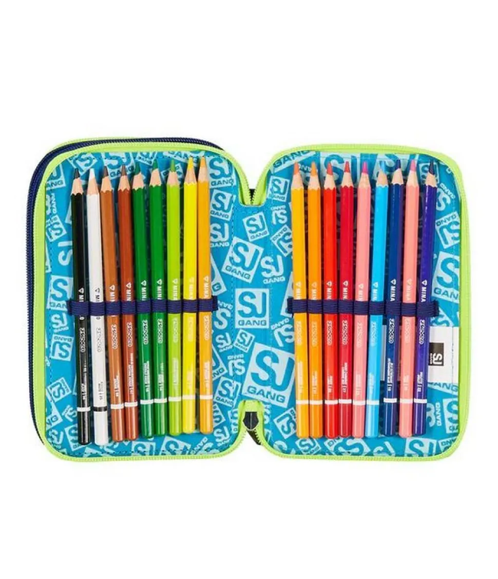 Astuccio scuola 3 zip SJ Sharkstory