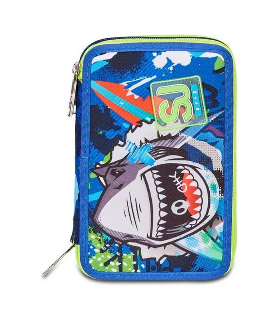 Astuccio scuola 3 zip SJ Sharkstory