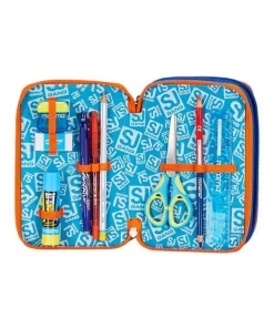 Astuccio scuola 3 zip SJ Sphere Full Boy