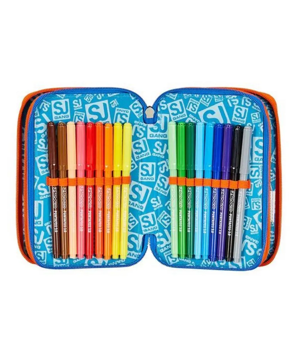 Astuccio scuola 3 zip SJ Sphere Full Boy