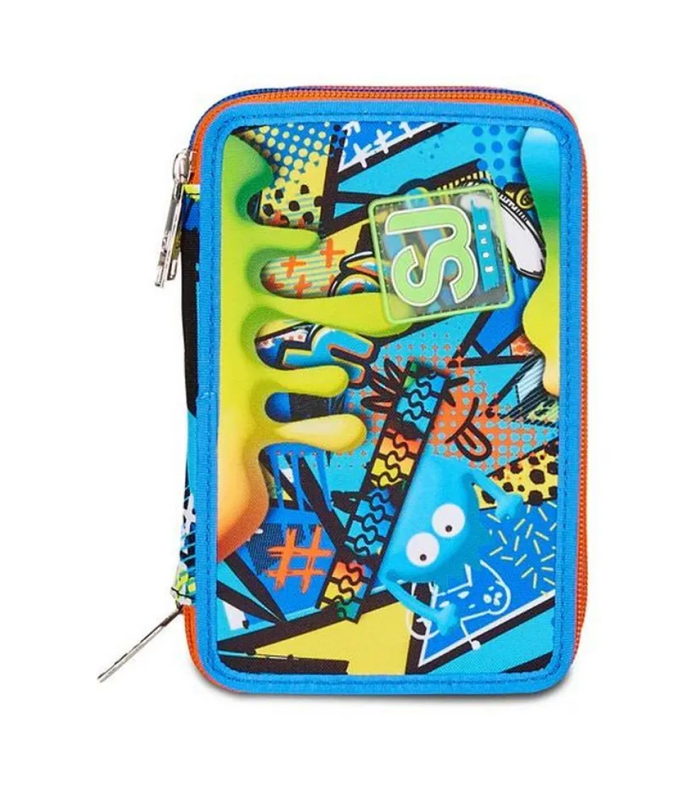 Astuccio scuola 3 zip SJ Sphere Full Boy