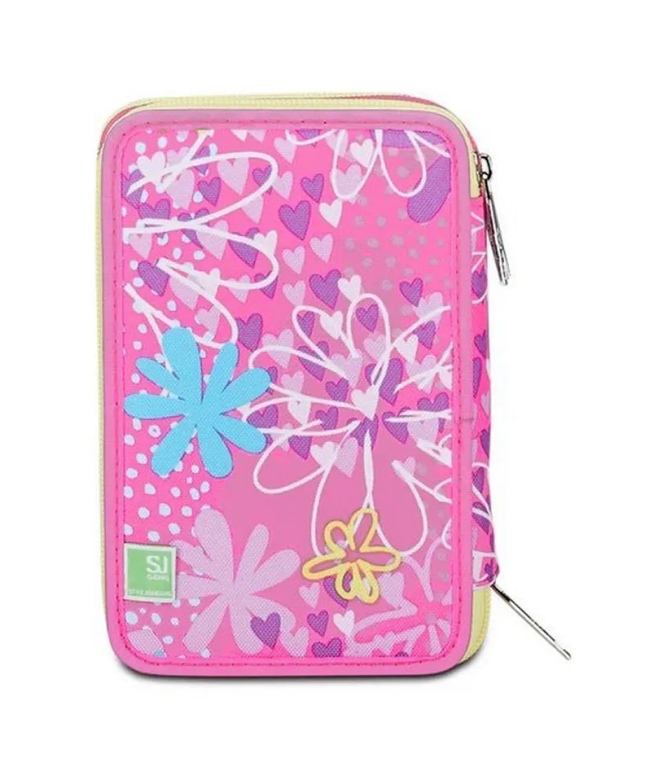 Astuccio scuola 3 zip SJ Unicorn Led