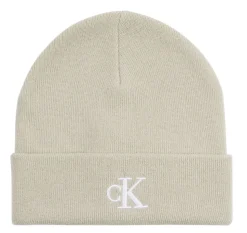 Berretto Calvin Klein Monogram Beanie Bianco