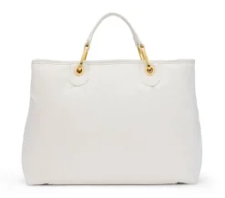Borsa a mano Braccialini Beth Puffy Bianca