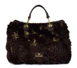 Borsa a mano Braccialini Beth Fur Marrone