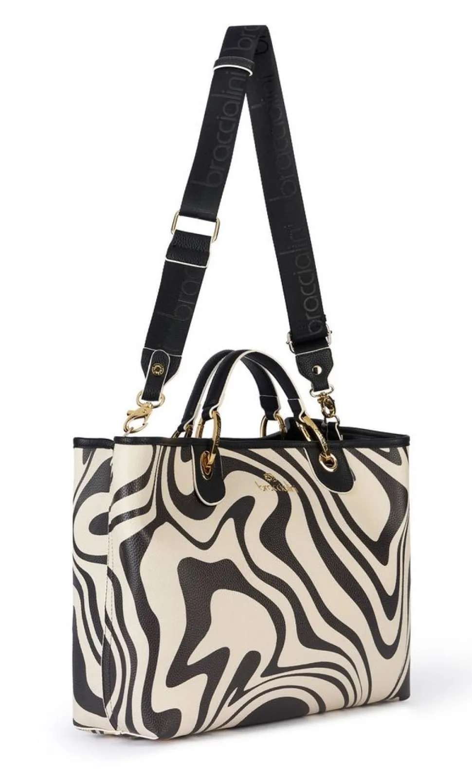 Borsa a mano Braccialini Beth Print Zebra