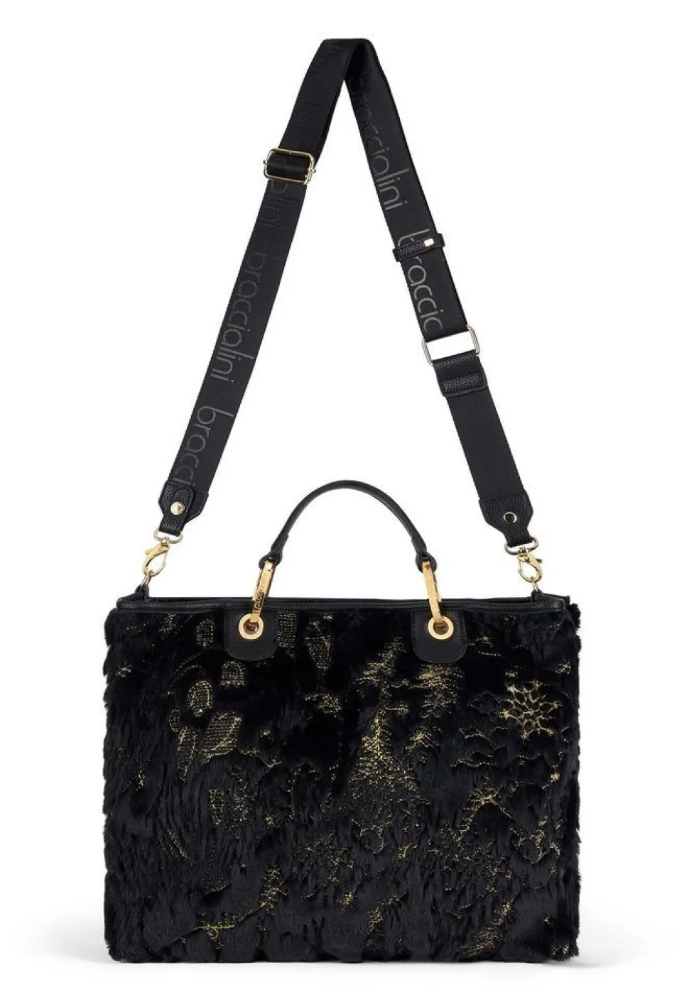 Borsa a mano Braccialini Beth Fur Nera