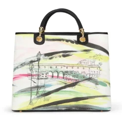 Borsa a mano e tracolla Braccialini Cartoline Firenze
