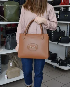 Borsa a mano e tracolla 20159 Cuoio