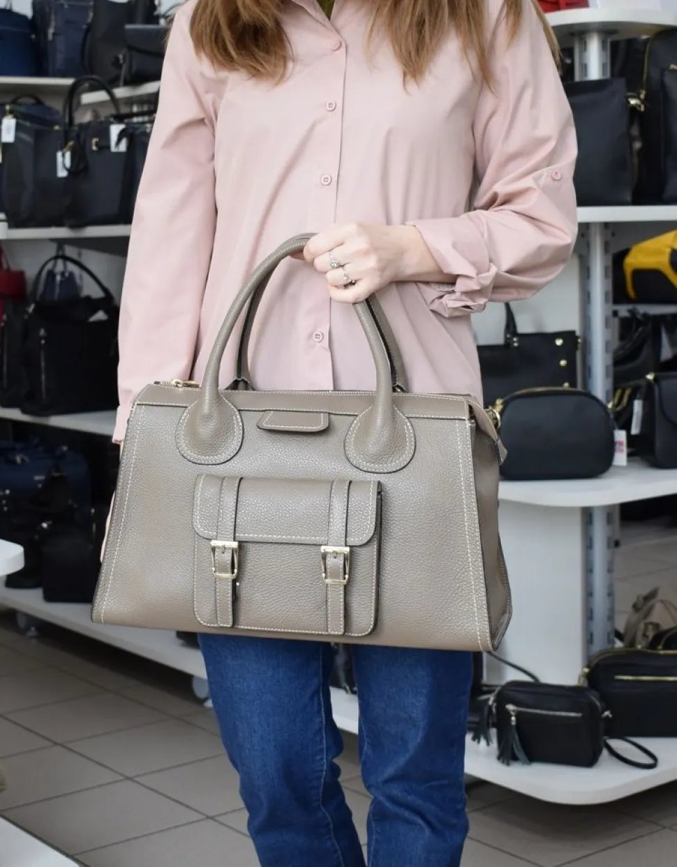 Borsa a mano e tracolla 20152 Ecru