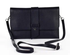 Borsa a mano e tracolla in pelle 20067 Blu