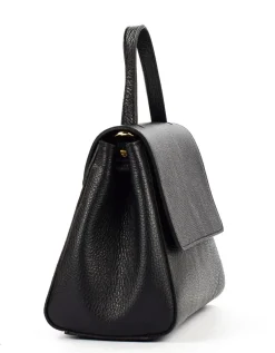 Borsa a mano e tracolla in pelle 20017 Nero