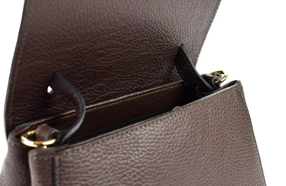 Borsa a mano e tracolla in pelle 20017 moro