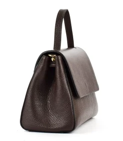 Borsa a mano e tracolla in pelle 20017 moro