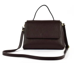 Borsa a mano e tracolla in pelle 20017 moro