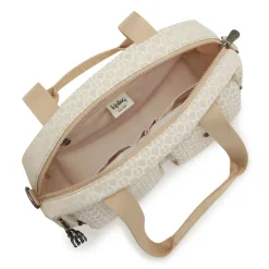 Borsa a mano e tracolla Kipling Cool Defea Signature Beige