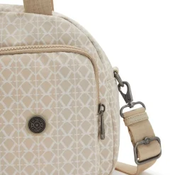 Borsa a mano e tracolla Kipling Cool Defea Signature Beige