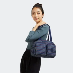 Borsa a mano e tracolla Kipling Cool Defea Blue Geo Print