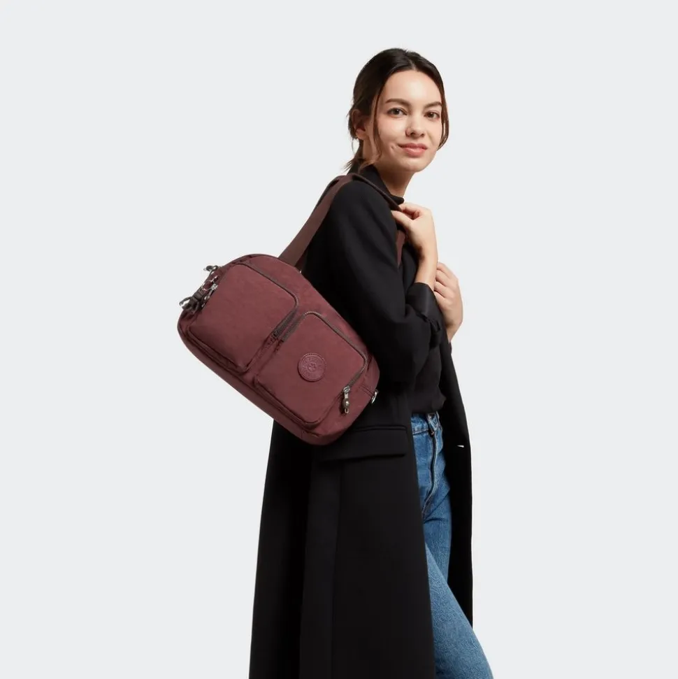 Borsa a mano e tracolla Kipling Cool Defea Mahogany