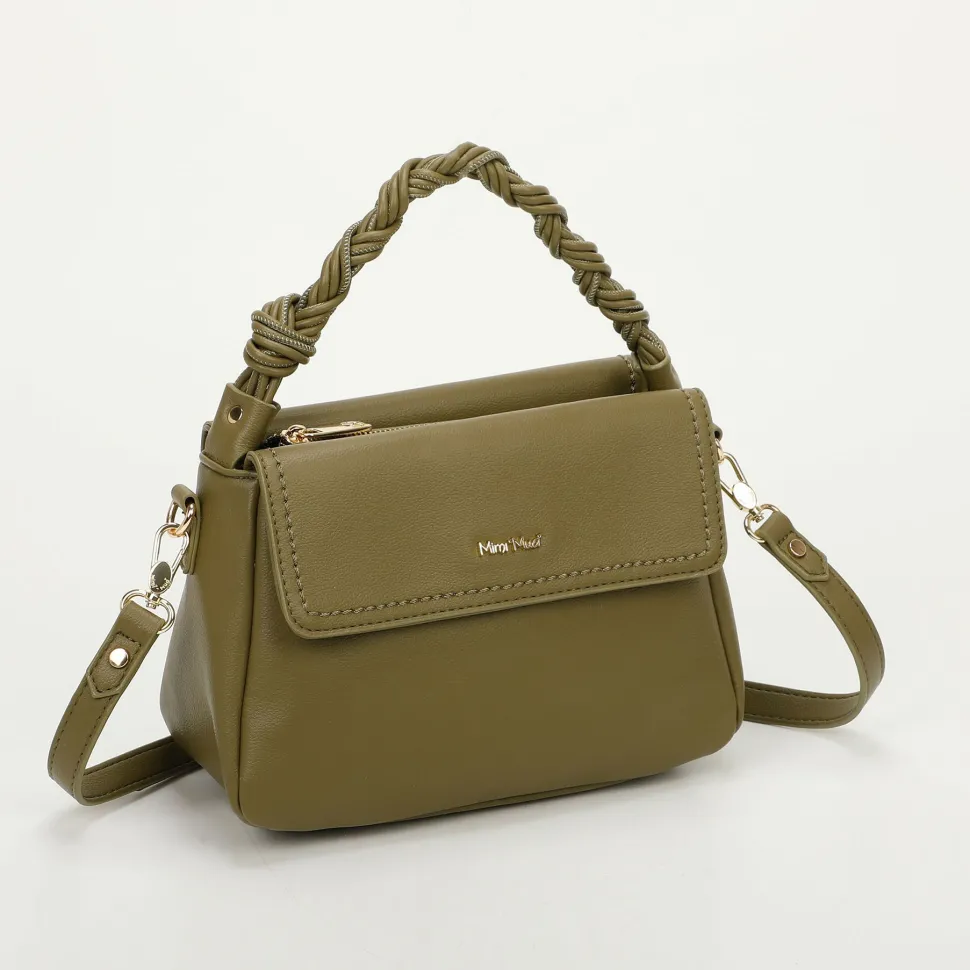 Borsa a mano e tracolla Mimì-Muà Verde Oliva