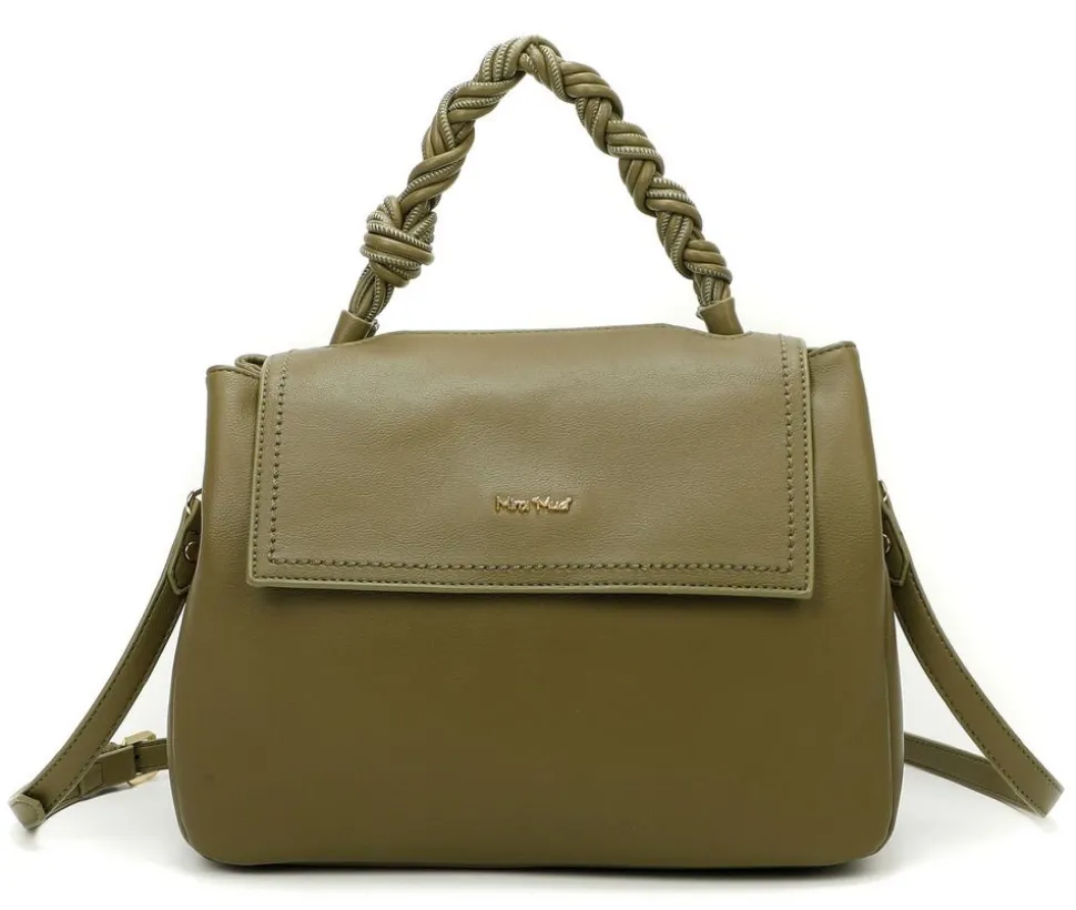 Borsa a mano e tracolla Mimì-Muà Verde Oliva