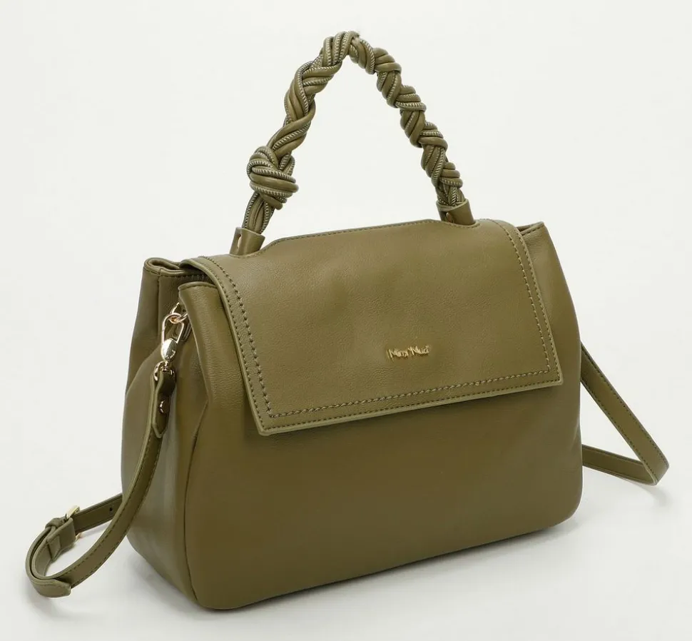 Borsa a mano e tracolla Mimì-Muà Verde Oliva