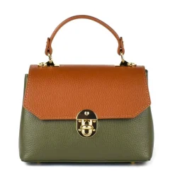 Borsa a mano e tracolla 20135 Verde/Cuoio