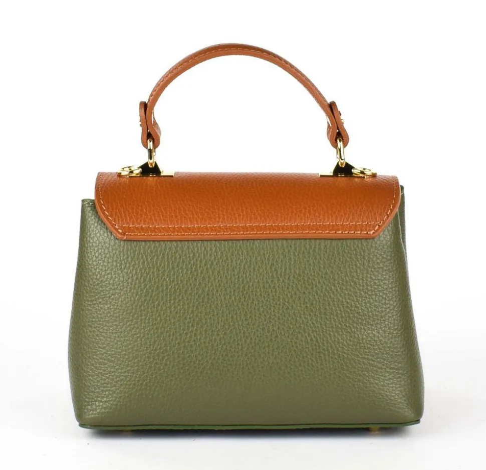 Borsa a mano e tracolla 20135 Verde/Cuoio