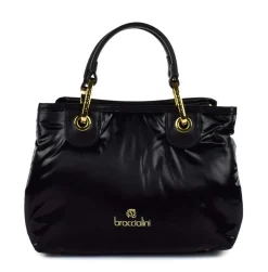 Borsa a mano piccola Braccialini Beth Puffy Nero