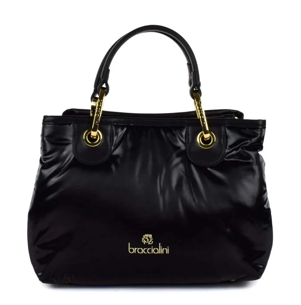 Borsa a mano piccola Braccialini Beth Puffy Nero