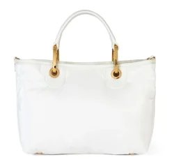Borsa a mano piccola Braccialini Beth Puffy Bianca