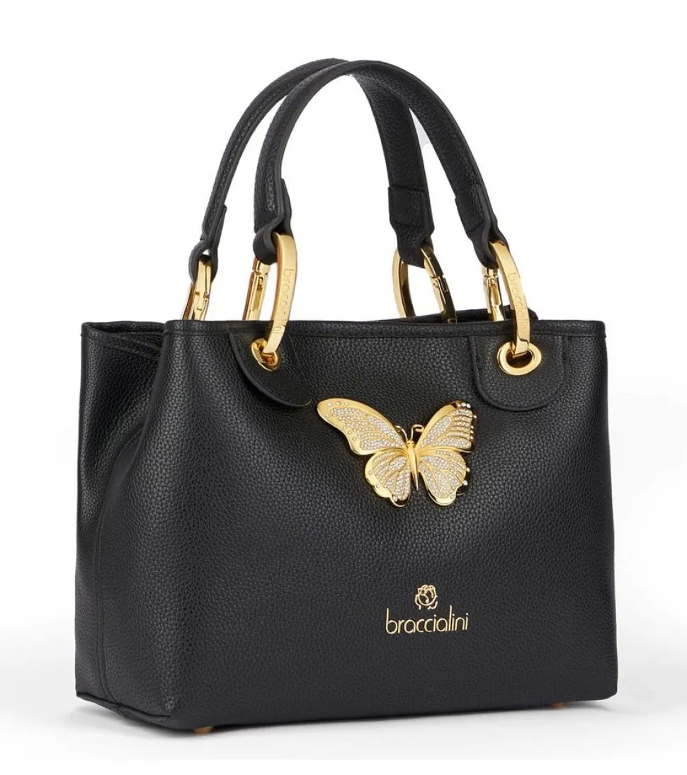 Borsa a mano piccola Braccialini Beth Jewels Nera