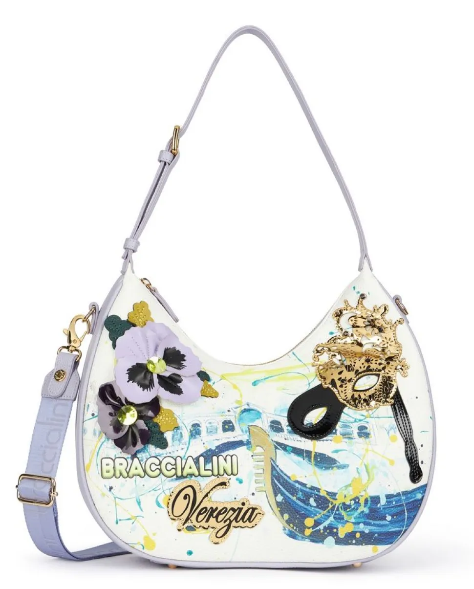 Borsa a spalla Braccialini Cartoline Venezia