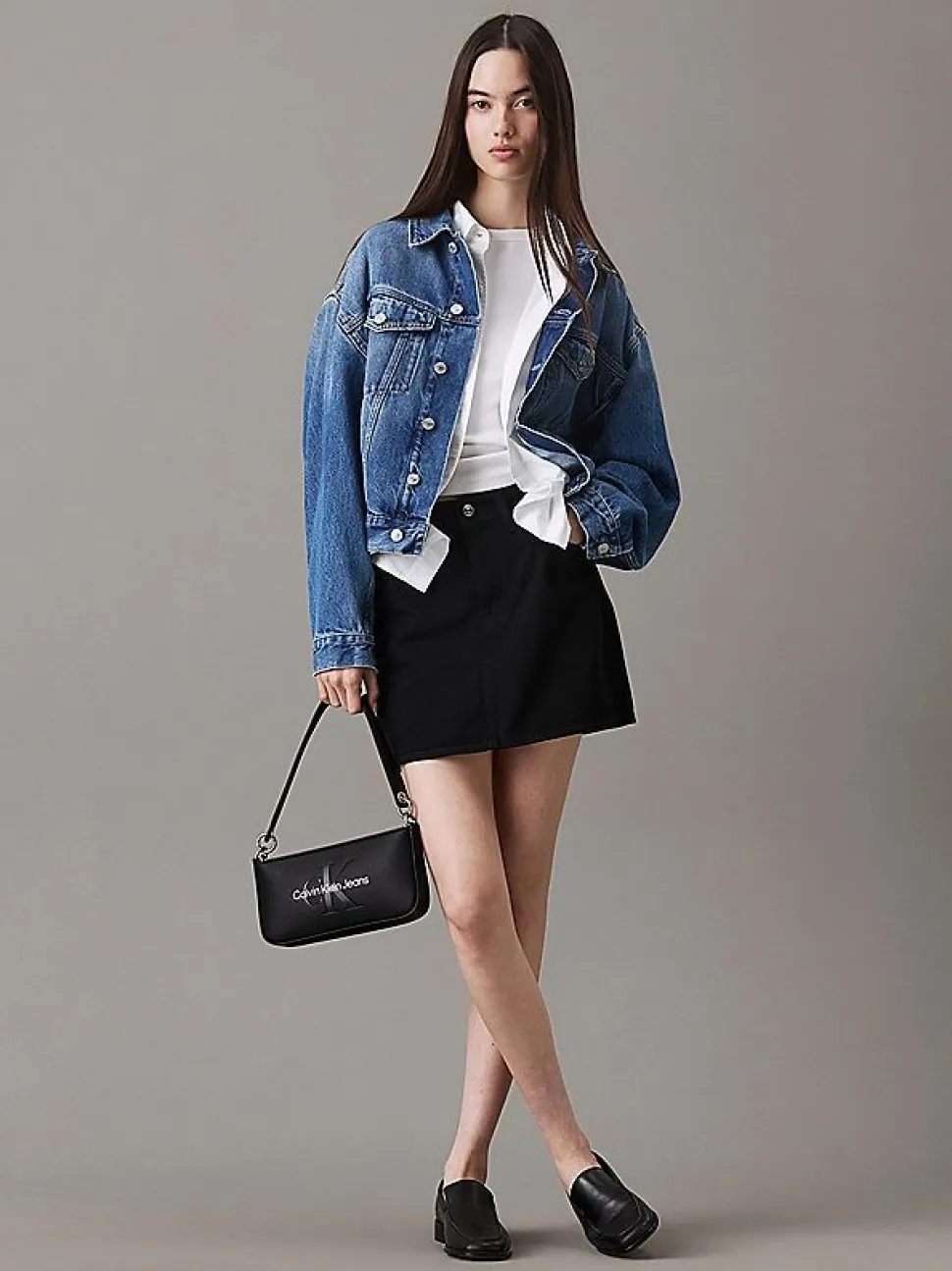 Borsa a spalla Calvin Klein Nera