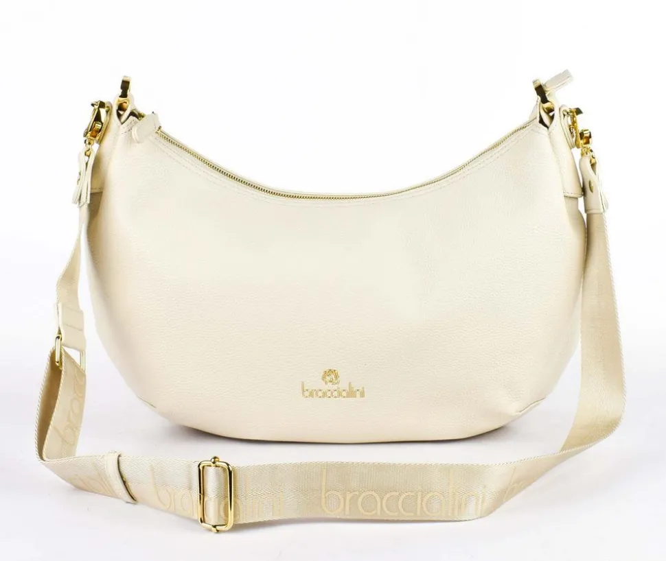 Borsa a spalla e tracolla Braccialini Beth Beige