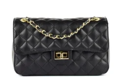 Borsa a spalla e tracolla in pelle BP25 Nero